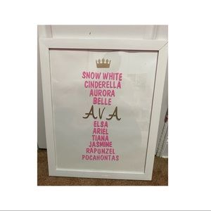Customized Princess Picture Frame